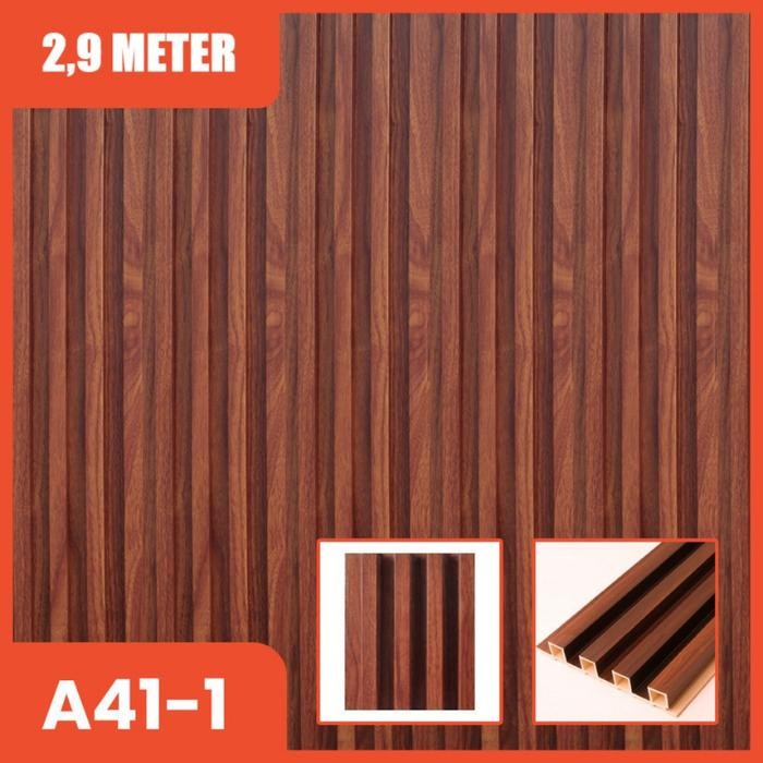 Paus Biru - WALL WPC WOOD PANEL WALLPANEL WPC PVC KAYU DINDING UKURAN 2,9 METER Wall Panel PVC Ruang