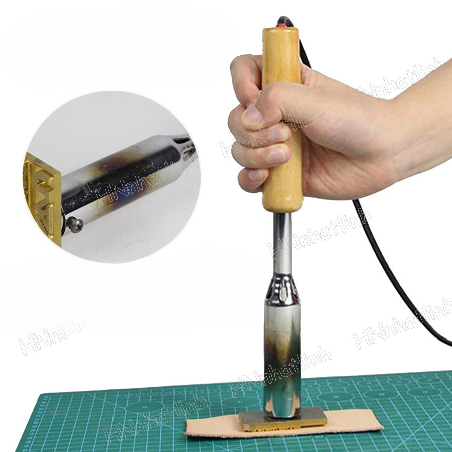 

150W Customized LOGO Leather stamp electric iron cake branding bamboo leather stamp copper mould wood burn logo iron brass stamp