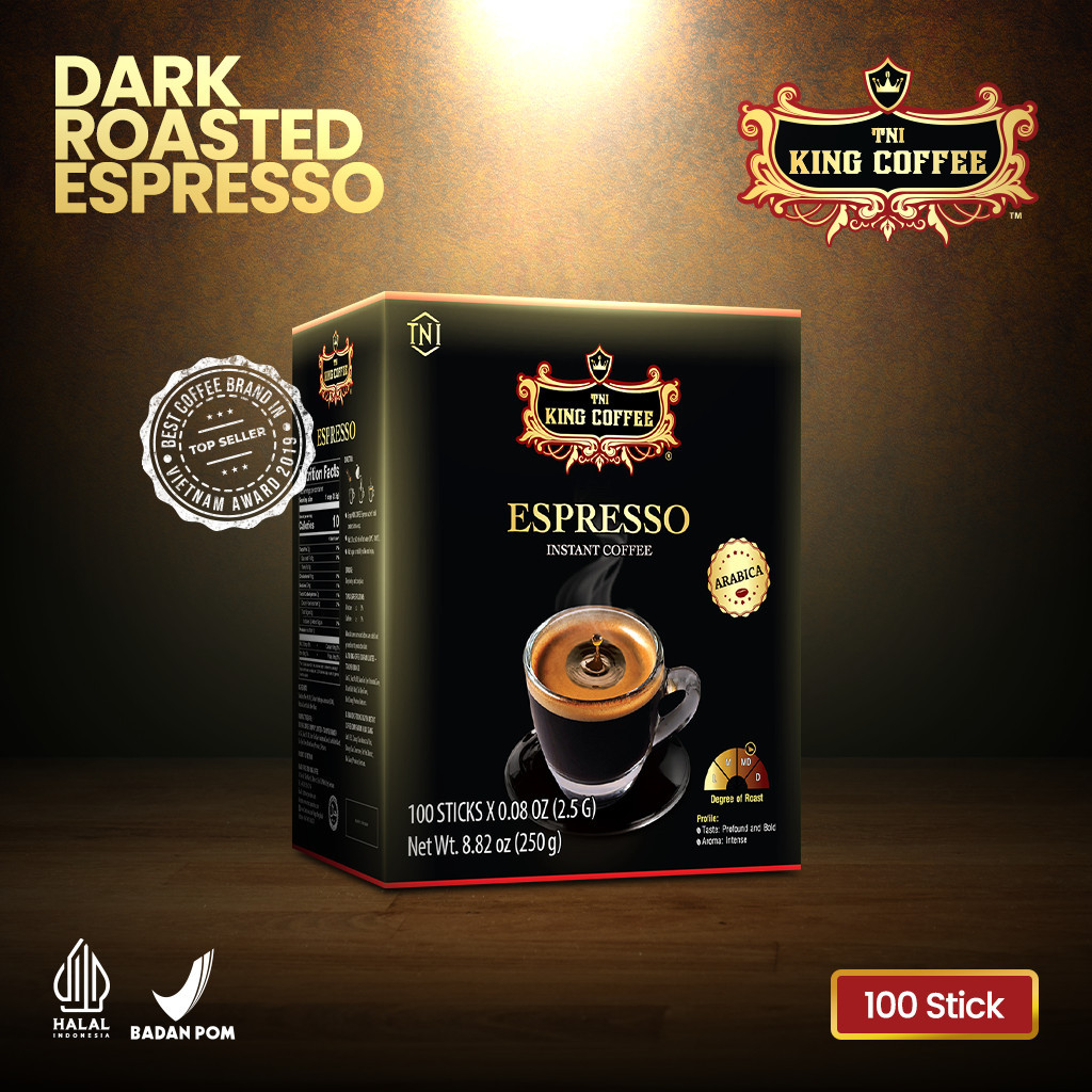 

KOPI INSTAN IMPORT VIETNAM TRUNG NGUYEN KING COFFEE ESPRESSO ISI 100 STIK
