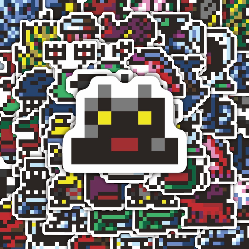 

100PCS Lucu Stiker Pixel Digimon V26 Stiker Aesthetic Stiker Anti Air Stikers Berperekat Waterproof sticker decal buat Motor Helm Buku Journal Koper Casing HP Laptop Botol Minum Hadiah anak