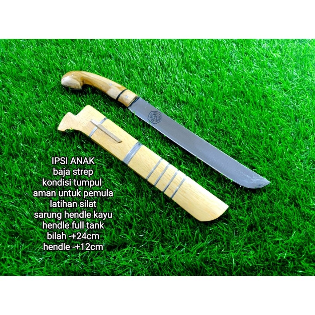 Golok tumpul ipsi anak untuk latihan silat pemula