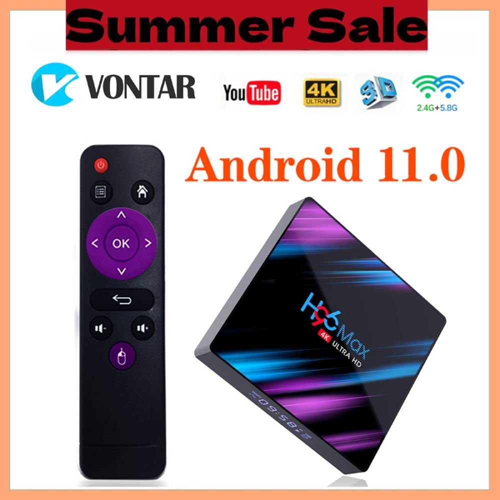 H96 MAX Smart TV Box Android 11.0 RK3318 4GB RAM 64GB ROM 4K WiFi Media Player Android 11 H96MAX TVB