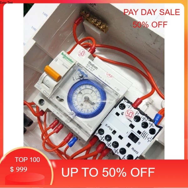 panel timer otomatis lampu 220vac panel timer theben sul181d