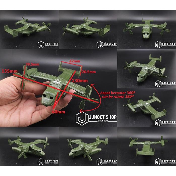 MAKET PESAWAT BALING BALING PERANG MILITER PLASTIK - DIORAMA MINIATUR