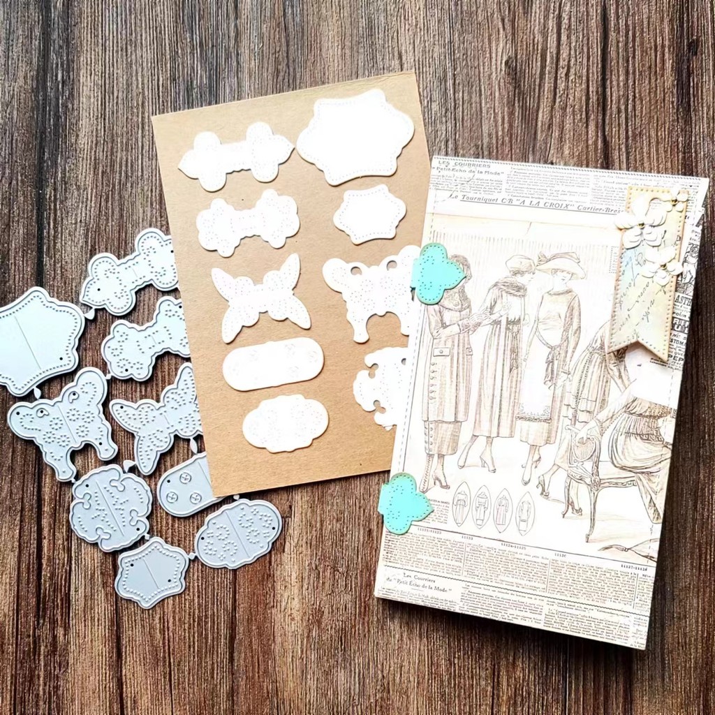 

[GOGOCRAFT] JM031 Vintage Hinge & Tab-Cutting Dies for JunkJournal Scrapbooking PaperDIY Original Designs