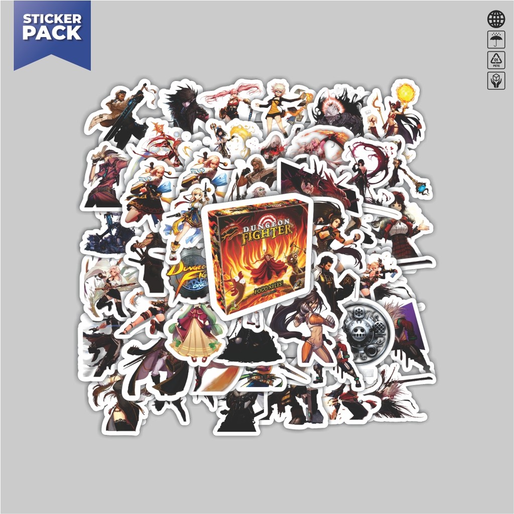 

[100PCS]Stiker Pack Stiker Game Series Dungeon Fighter Karakter Mix 2 Aesthetic Vinyl Anti Air Dekorasi Sticker Laptop Buku Journal Koper Helm Casing HP Gitar Helm Skateboard