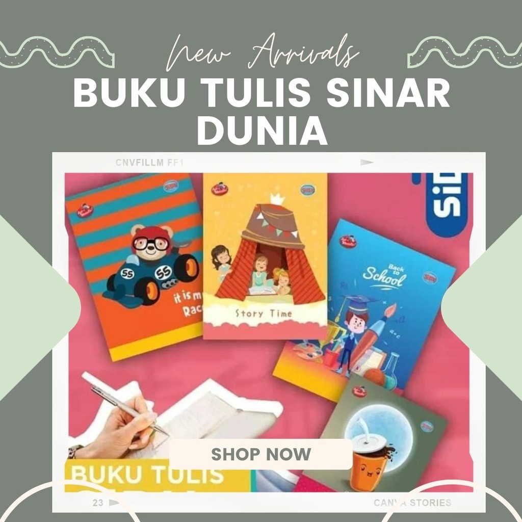 

1 Pack Buku Tulis Sidu Catatan Sinar Dunia 38 Lembar Isi 10 Buku / Buku Tulis Karakter Lucu