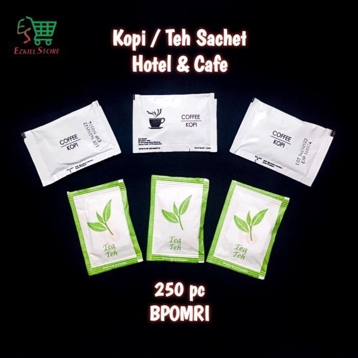 

Kopi Teh Sachet Hotel Cafe 250 Pcs Kopi Instan Teh Celup