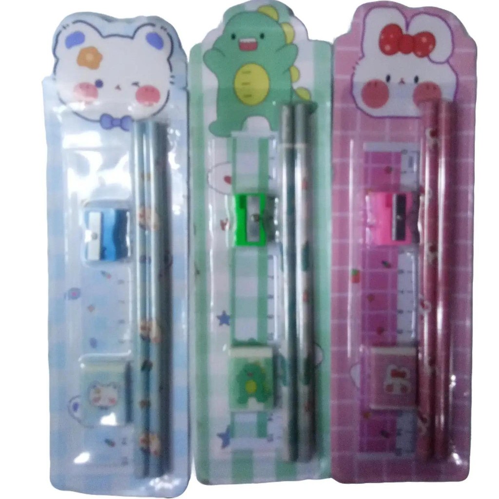 

Pensil Set 5 In 1 Alat Tulis Anak Lucu Dan Penghapus Untuk Tempat Pensil Dan Lucu