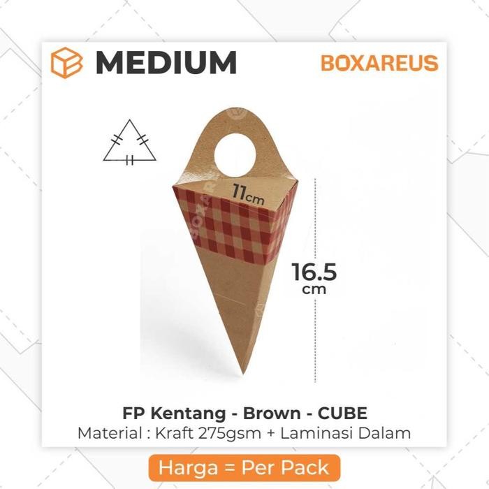 

Box Kentang Goreng Dus French Fries Churros Ayam | FP Kentang Brown - Cube