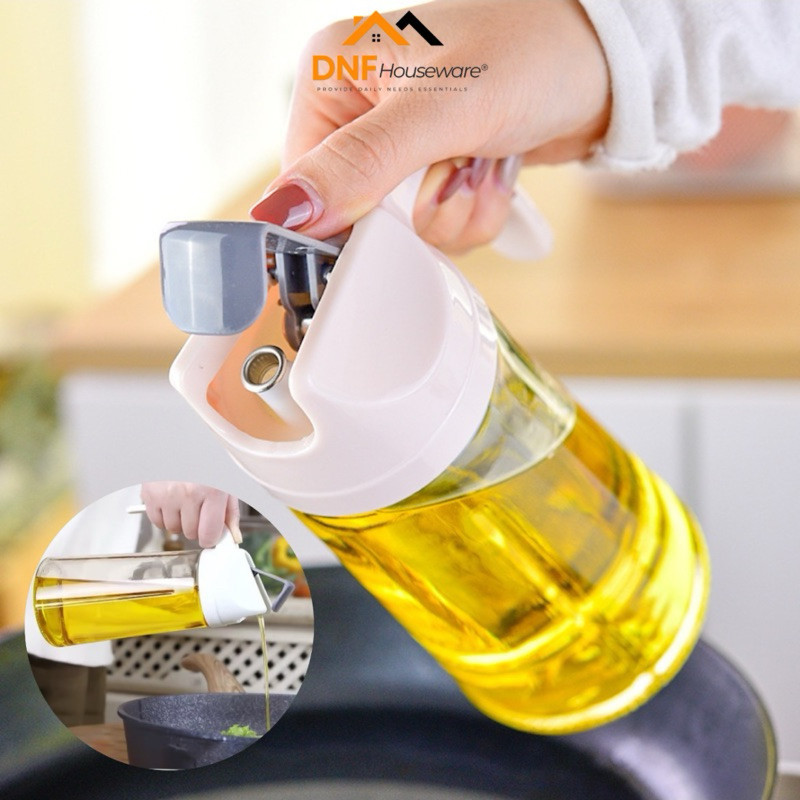 DNF HOUSE 630ML Botol Kaca Minyak Goreng Bottle Oil Pot 630 ML Wadah Penyimpanan Bumbu Dapur Cuka Ma