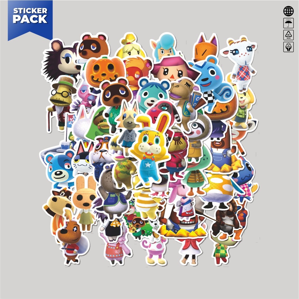 

[100PCS]Stiker Pack Stiker Game Animal Crossing Nintendo Char Mix 3 Aesthetic Vinyl Anti Air Dekorasi Sticker Laptop Buku Journal Koper Helm Casing HP Gitar Helm Skateboard