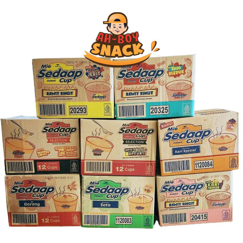 

1 DUS SEDAAP CUP GORENG KOREA KUAH, KOREA GORENG, ALL VARIAN LAINNYA - 1 DUS ISI 12 CUP - AHBOY SNACK