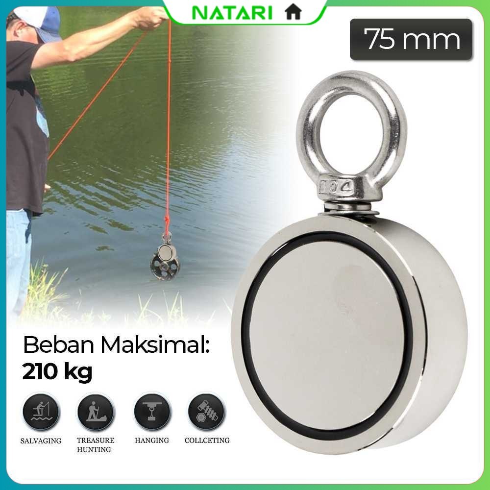 Taffware Magnet Gantungan Round Hook Strong Neodymium 75mm - D75