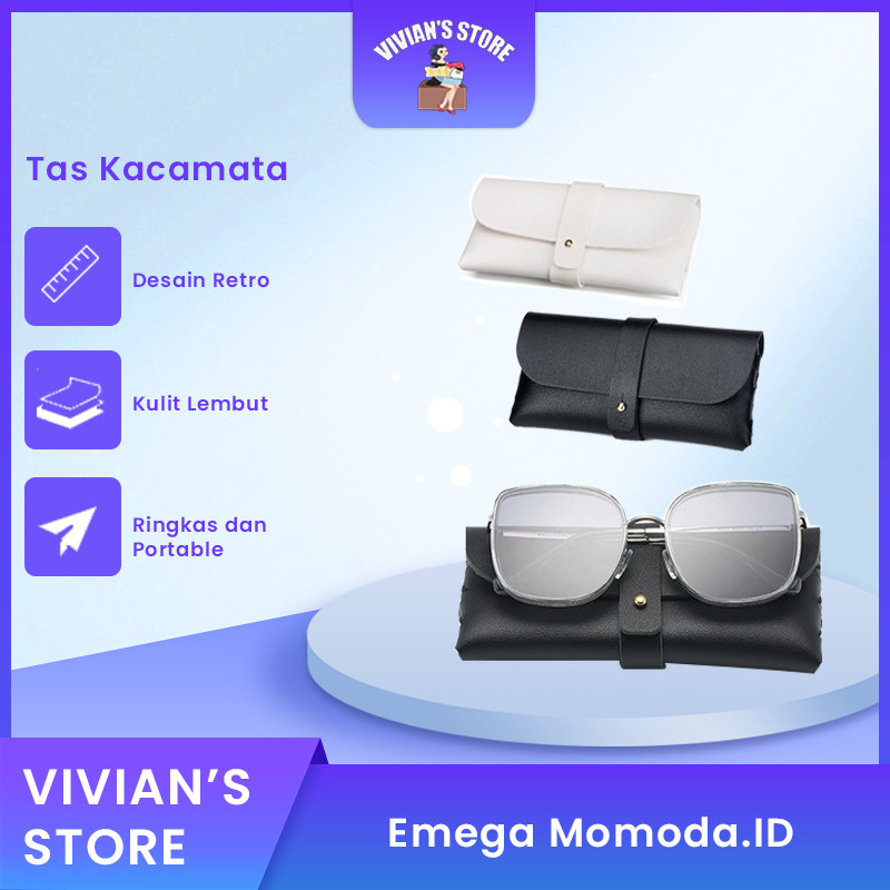 Tempat Kacamata Bahan Kulit Kotak Hardcase Kacamata Box Dompet Kacamata Case Sunglasses