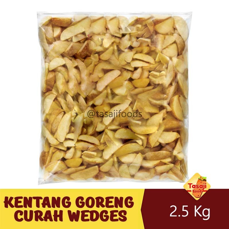 Kentang Goreng Curah Wedges Skin On  2,5 Kg