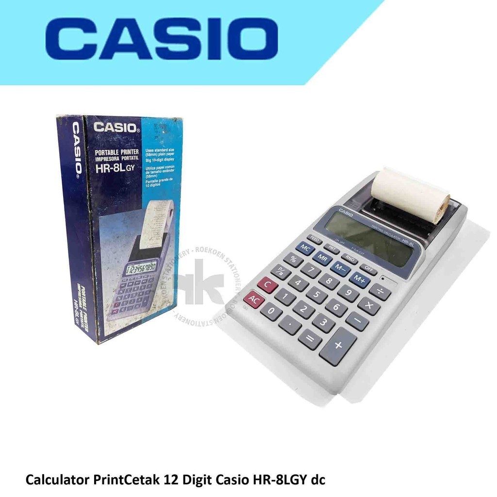 

Casio Calculator Print/Cetak 12 Digit HR-8LGY dc