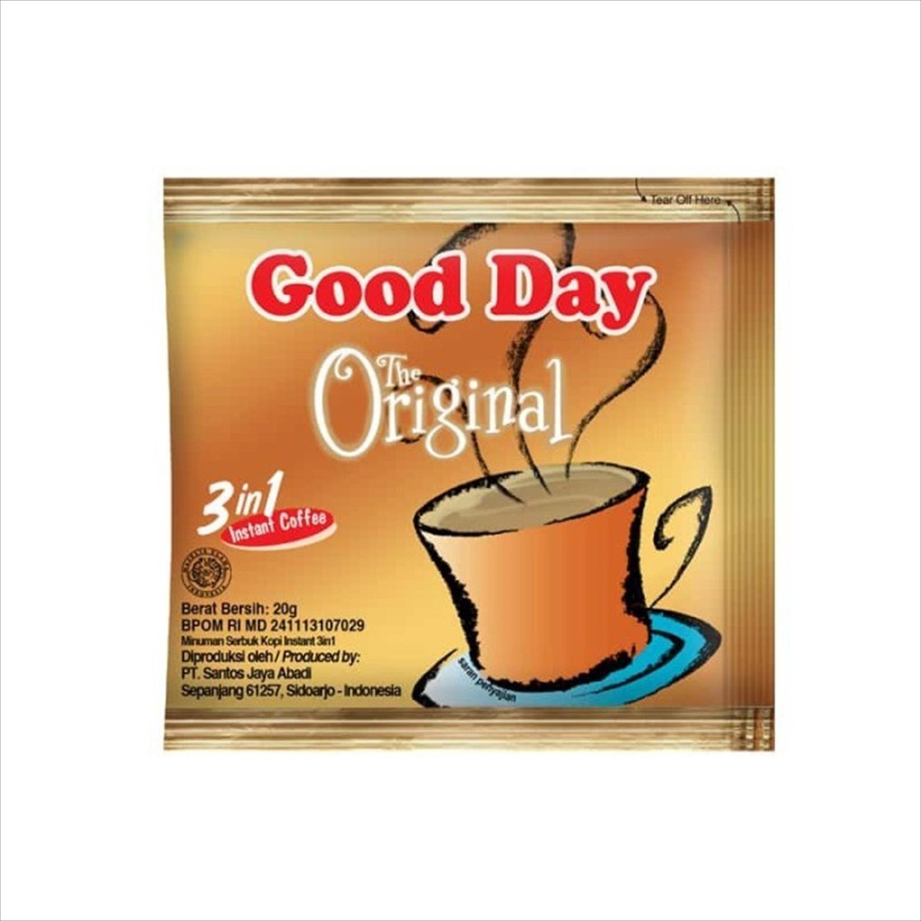 

Good Day Kopi Instant ORIGINAL 20 gr x 10pcs [1 renceng] ORIGINAL