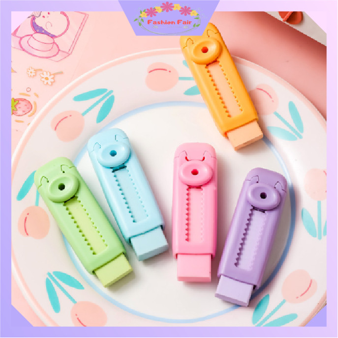 

FASHION FAIR - S5998 Hapusan Mekanik Warna Lucu Tidak Meninggalkan Serpihan / Eraser / Sliding Eraser / Penghapus Mekanik / Penghapus Mekanik / Push Eraser