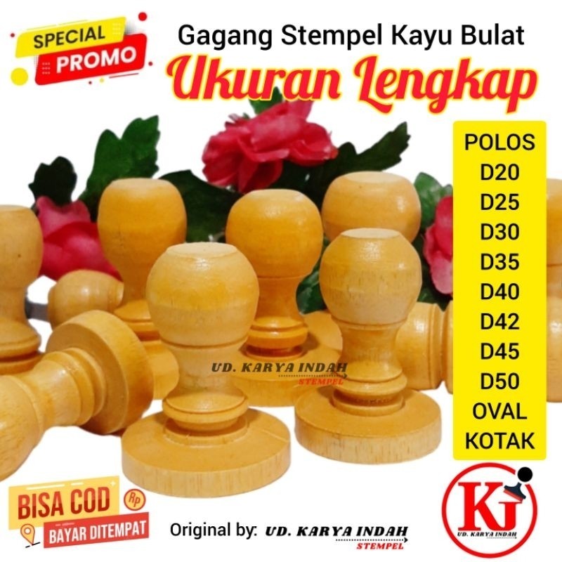 

Gagang Stempel Kayu Bulat Lengkap Semua Ukuran