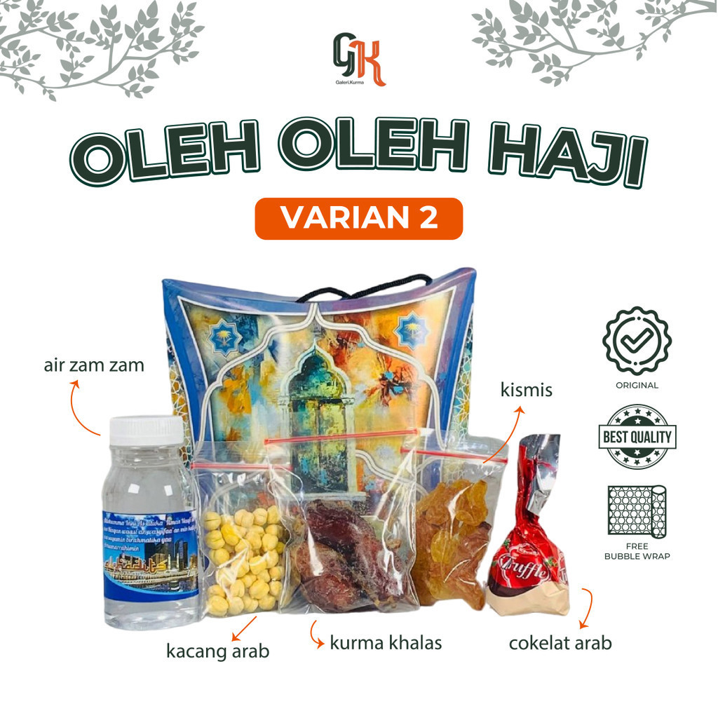 

PAKET OLEH OLEH HAJI UMROH 5 SEKAT ZAMZAM KHALAS KISMIS COKLAT KACANG ARAB VARIAN 2