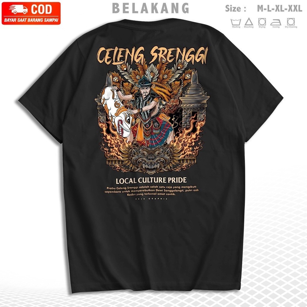 AllStore76PROMO COD Kaos Distro Kaos Atasan Kaos Lengan Pendek Kaos Terbaru Prabu Celenggi Srenggi |