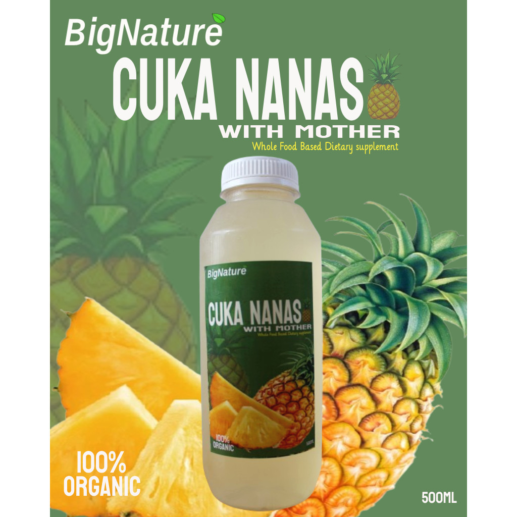 

BIGNATURE CUKA NANAS 500 ML 1L ORIGINAL WITH MOTHER/CUKA NANAS ORGANIK MURNI TANPA CAMPURAN/PINEAPPLE CIDER VINEGAR WITH MOTHER/CUKA NANAS UNTUK KESEHATAN/MINUMAN KESEHATAN ASLI/CUKA NANAS ORIGINAL 100% MURNI ASLI/CUKA NANAS