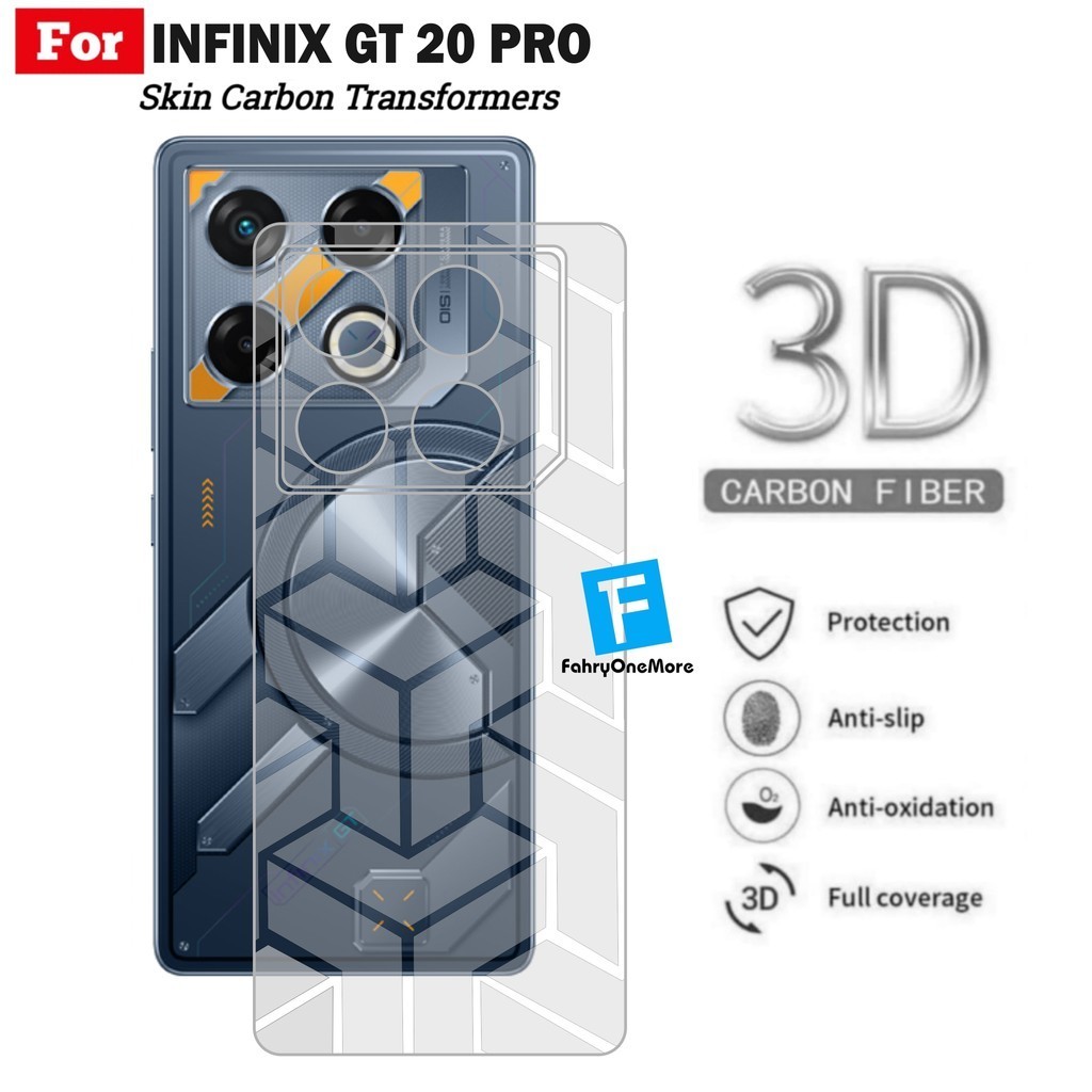Skin Carbon Infinix Gt 20 Pro Garskin Transformers Pelindung Belakang Handphone