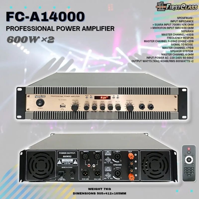 Amplifier firstclass a14000 / Power ampli 14000