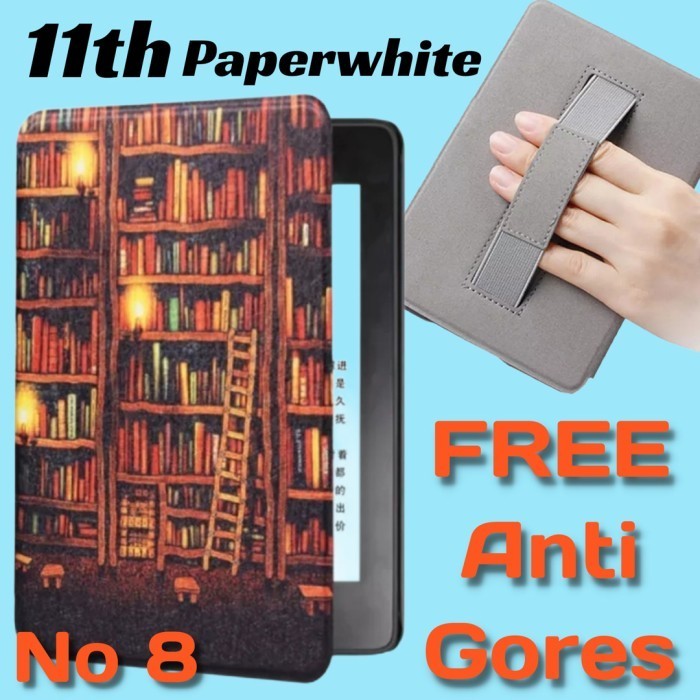 

Handstrap Case Kindle Paperwhite 11th 2021 Casing Smart Cover Hard - No 8, TANPA AntiGores