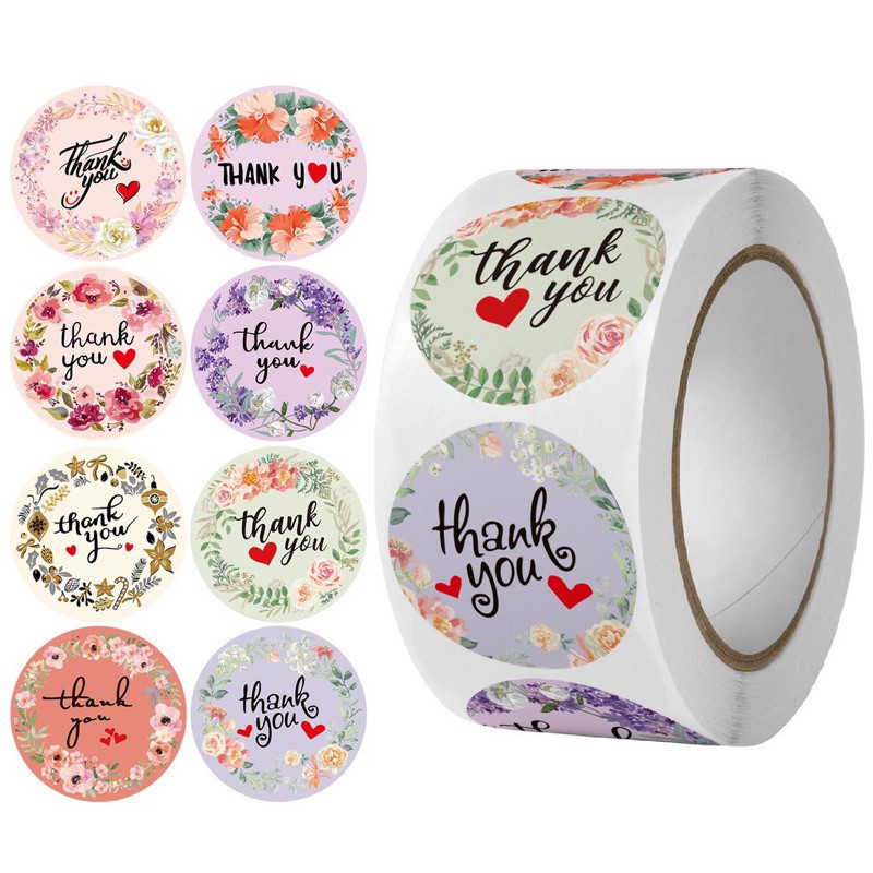 

Sticker Label Thankyou Isi 500pcs Sticker Ucapan Sticker Online Shop
