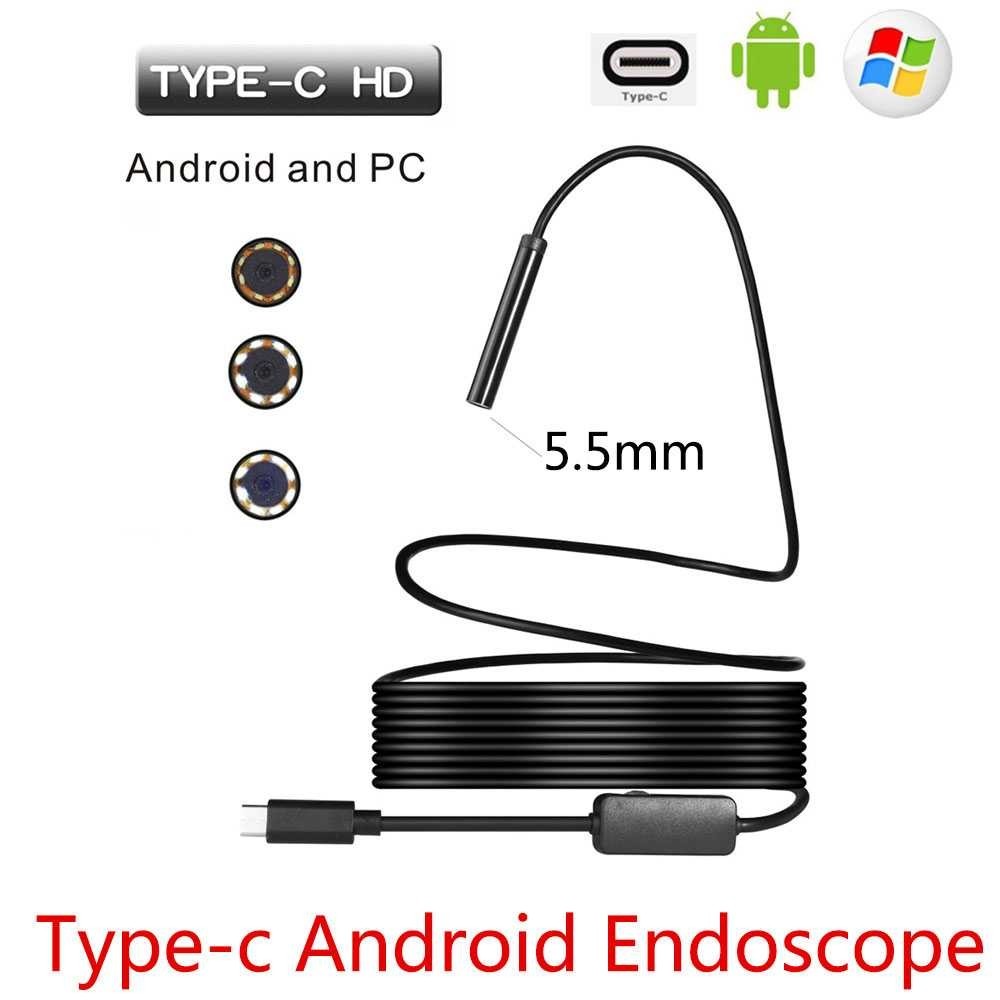 Korek Kuping Kamera Endoskopi Industrial Endoscope Type C 3M Cable 480P