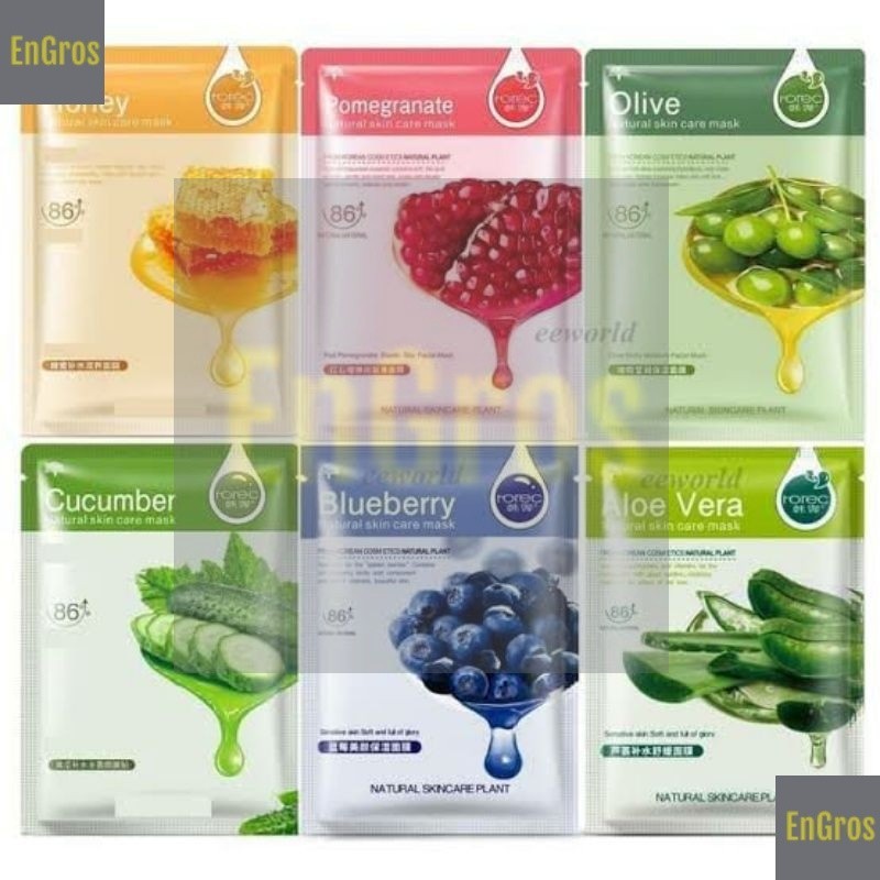 Masker HCHANA Original 100% Masker Rorec / Masker Tisu / Masker Topeng Sheet mask  / Masker Wajah Ek
