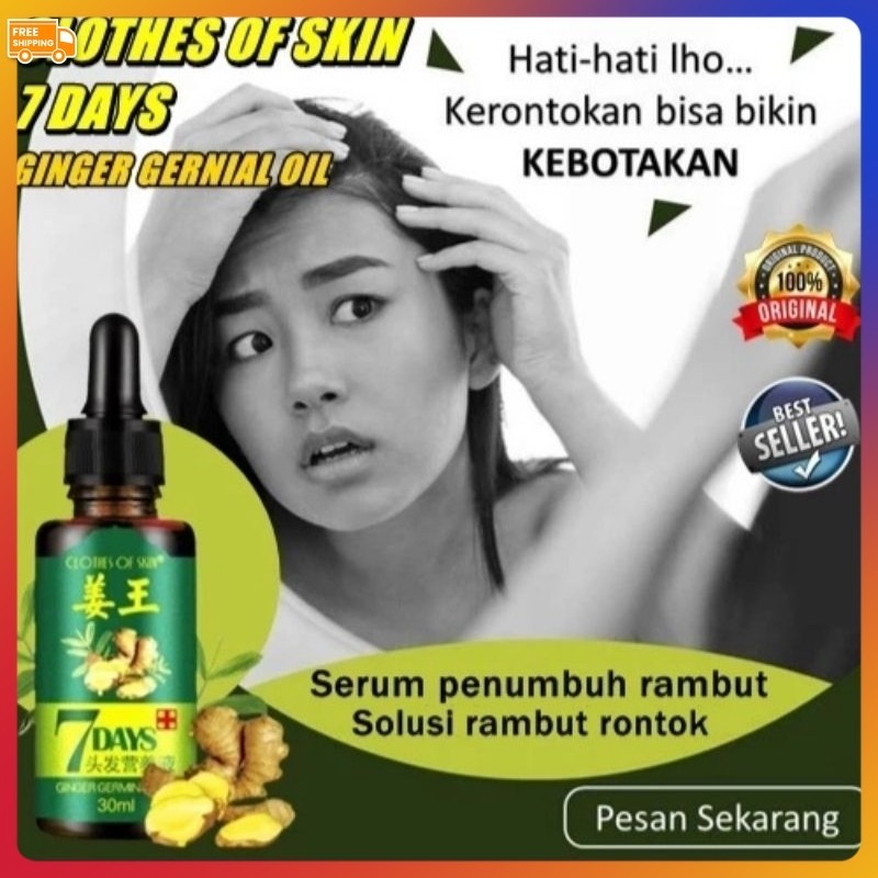 Obat Penumbuh Rambut Anti Rontok  Herbal 7days 30Ml Ramuan Cina
