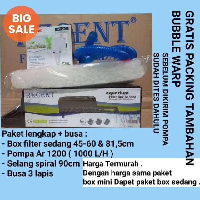 Paket box filter sedang / box filter komplit / box filter / top filter / paket box filter lengkap / 