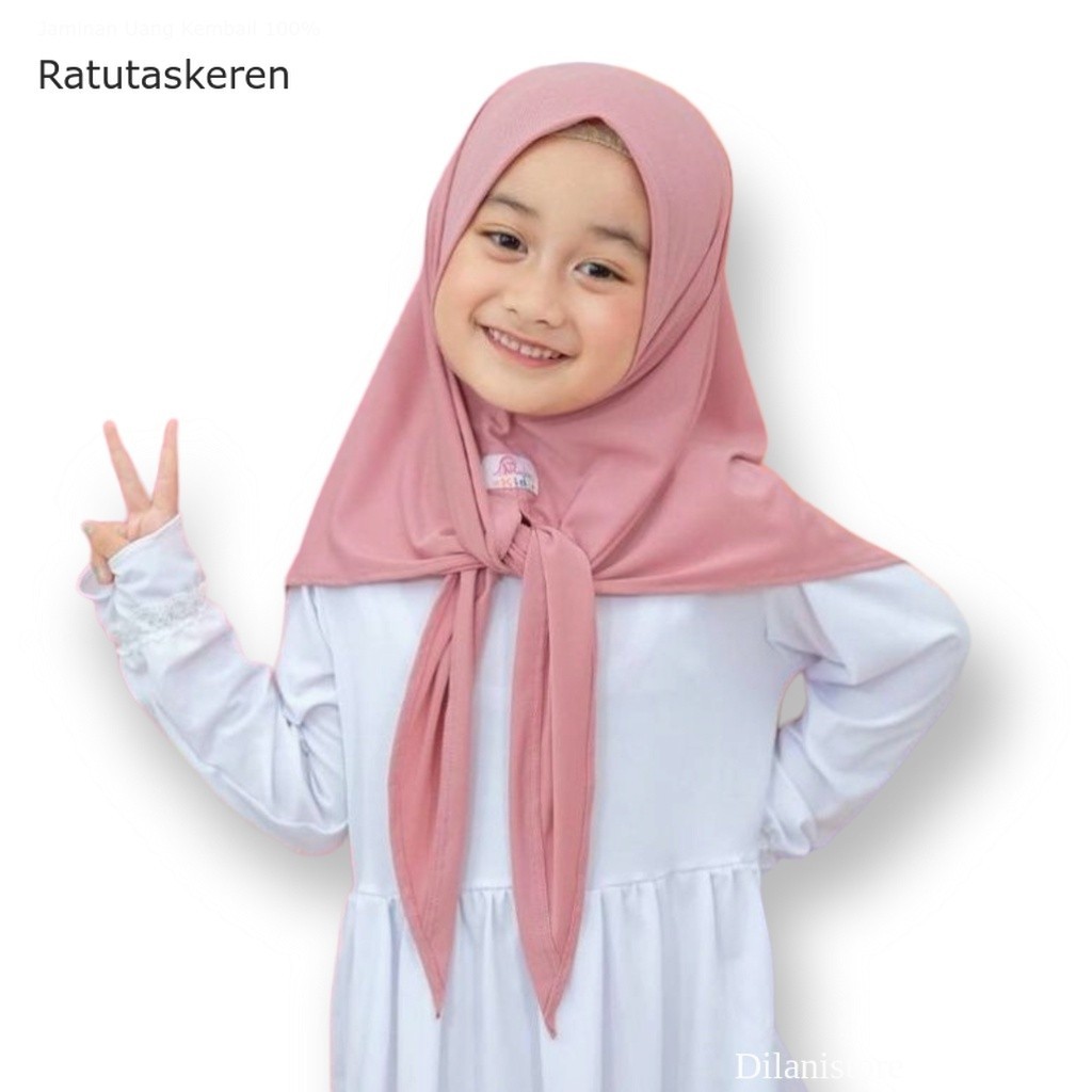 Hijab Segitiga YUMNA Aura Instan Anak BAYI / hijab Instan / Segitiga Instan anak Jersey & diamond cr