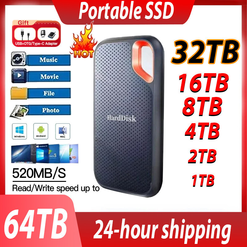High-speed portable ssd external hard drive 1TB External Hard Disk 2TB External Solid State Drive US