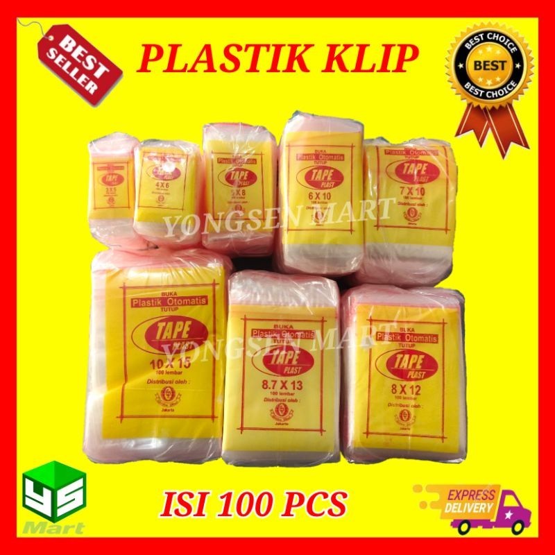 Plastik klip bening 10x15 merk tape plast murah tebal