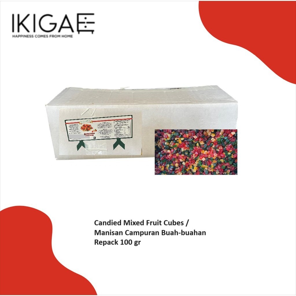 

SUKADE / MANISAN BUAH KERING CAMPUR WARNA WARNI / MIXED FRUIT 100 GR