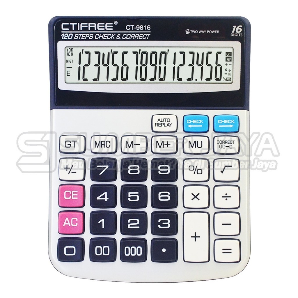 

Kalkulator Elektronik CTIFREE CT-9816 Dekstop Calculator 16 Digit