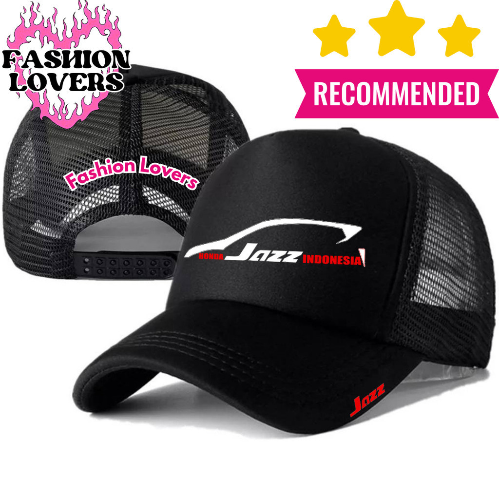 Fashion Loverz Topi Trucker HONDA JAZZ - Topi Distro HONDA JAZZ Logo - Topi HONDA JAZZ Premium - Top