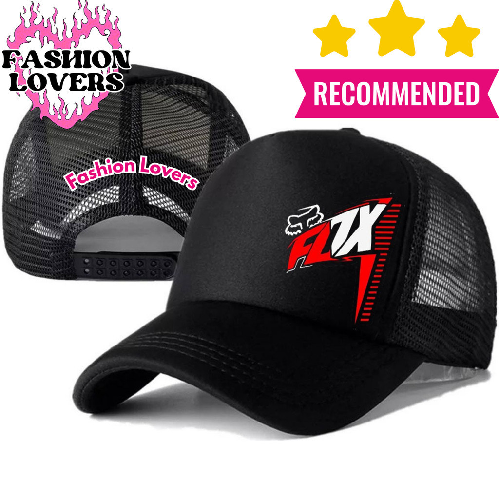Fashion Loverz Topi Trucker FOX - Topi Distro FOX Logo - Topi FOX Premium - Topi Pria Dewasa - Topi 