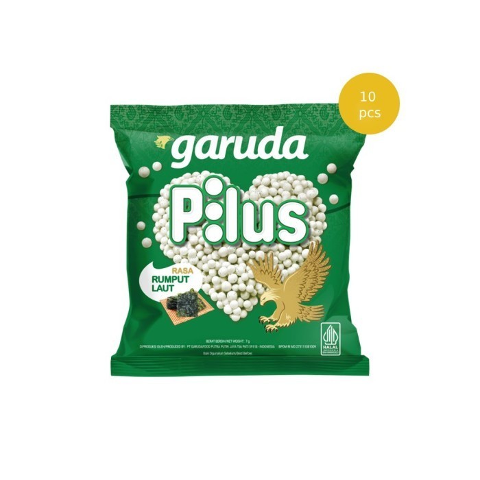 

Garuda Food Snack Pilus Rasa Rumput Laut 7g Isi 10pcs Cemilan Murah dan Enak