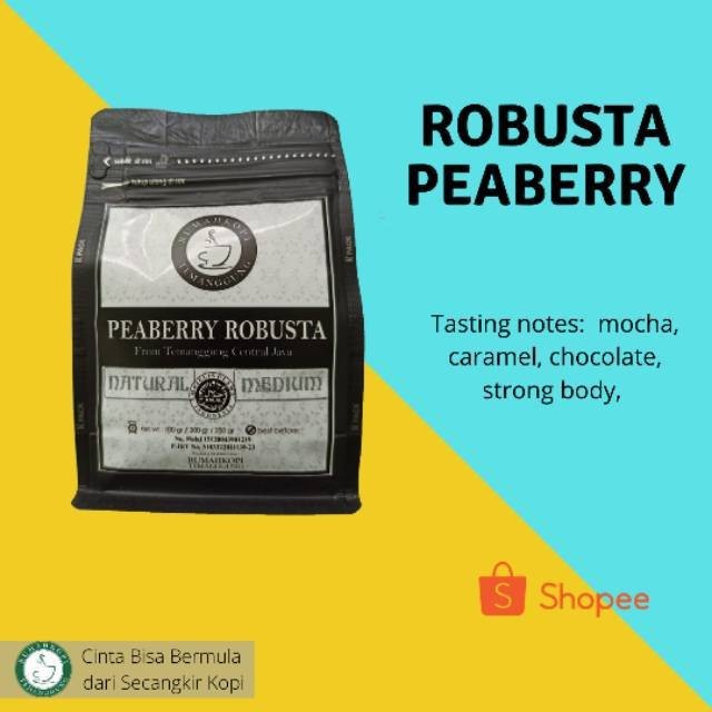 

Kopi Lanang Peaberry Robusta Temanggung 200gr