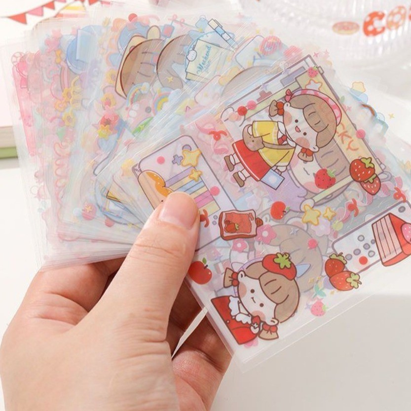 

STICKER KARTUN KAWAII 1 LEMBAR / STIKER DEKORASI 1 LEMBAR ANTI AIR MOTIF KARTUN KAWAII