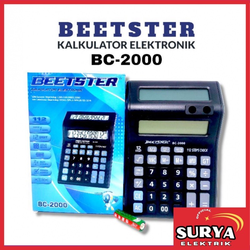 

Calculator / Kalkulator Besar BEETSTER BC-2000 12 digit Dual Display