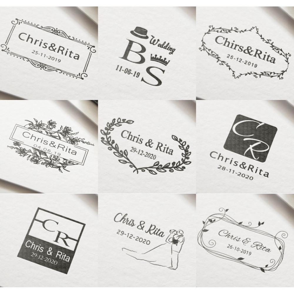 

custom stamp wedding Self Inking stamp for invitation address envelope Rectangle personalized stamp 31x41mm