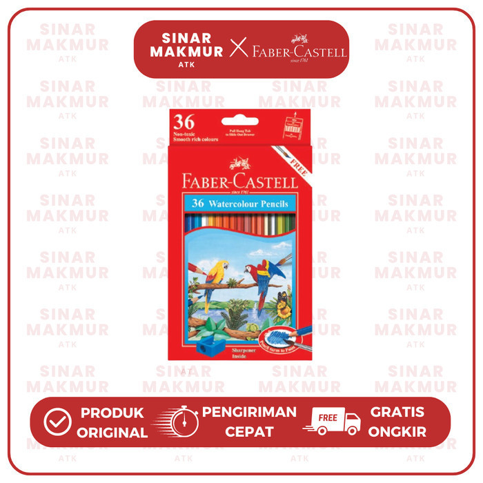 

Pensil Warna Cat Air/Hybrid/Water Color Pencil Faber Castell 36 Warna (Set)