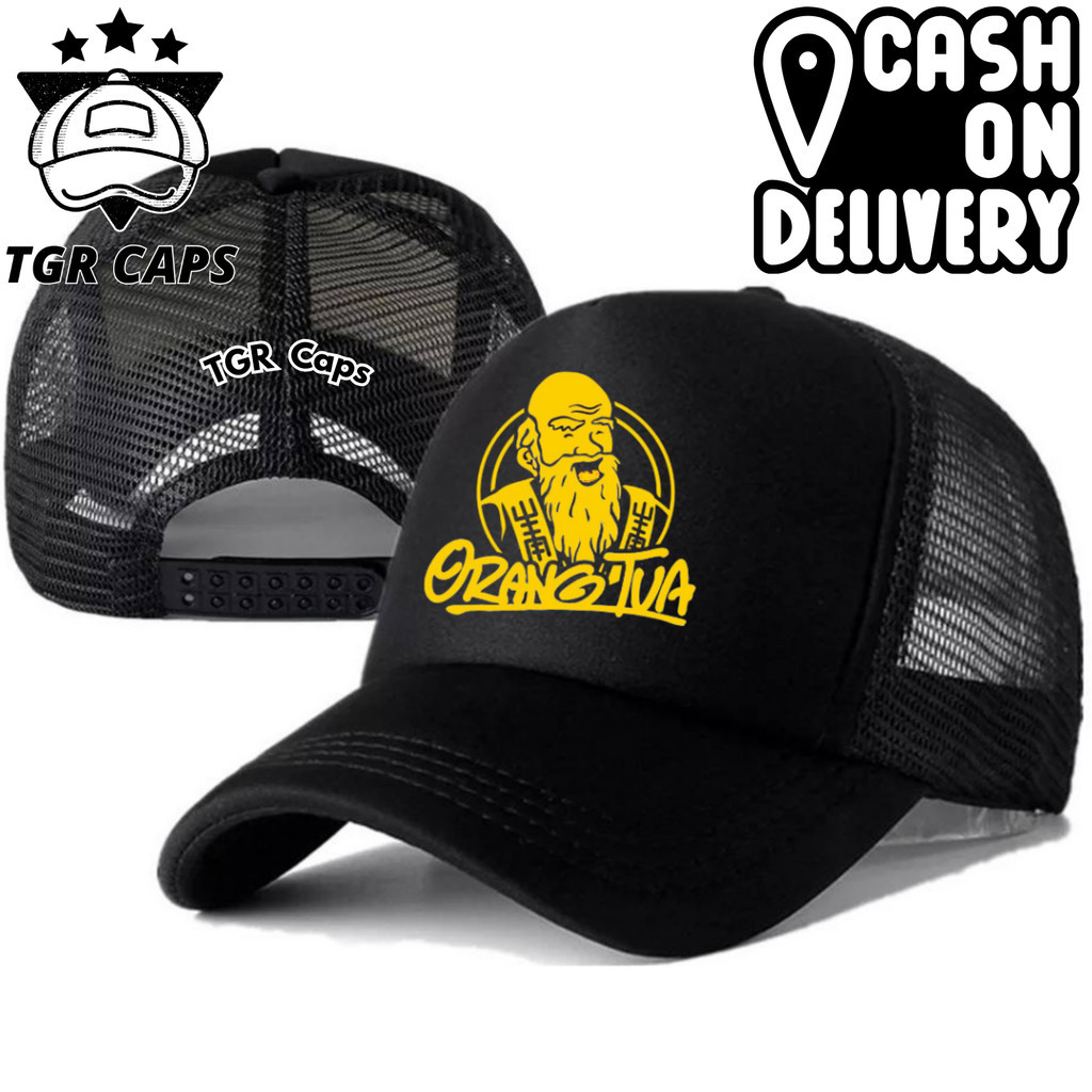 TGR Caps Topi Trucker ORANG TUA - Topi Distro ORANG TUA Logo - Topi ORANG TUA Premium - Topi Pria De