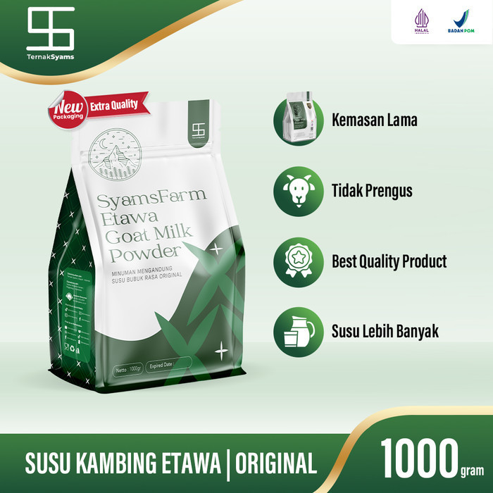 

TERJUAL Syamsfarm Susu Kambing Etawa Bubuk 1 Kg Rasa Original Ternak Syams